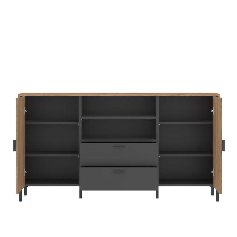 Arundel Sideboard 2 Door 2 Drawer in Oak/Grey - 4W617198