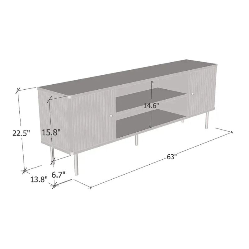Madison Av. TV Unit Black And Gold - 3148