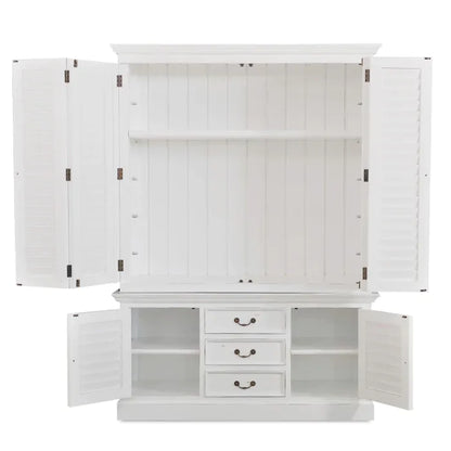 Bramble Heather Shutter Wardrobe White 27699