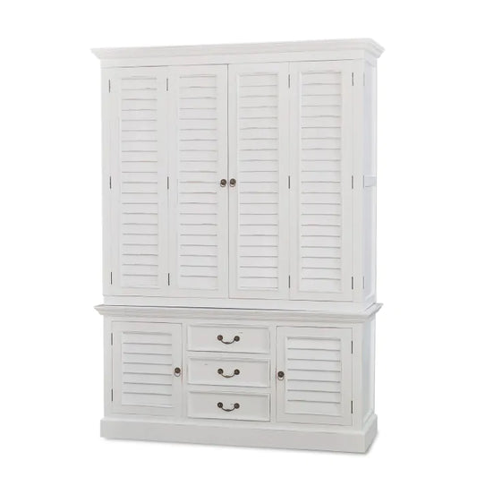 Bramble Heather Shutter Wardrobe White 27699