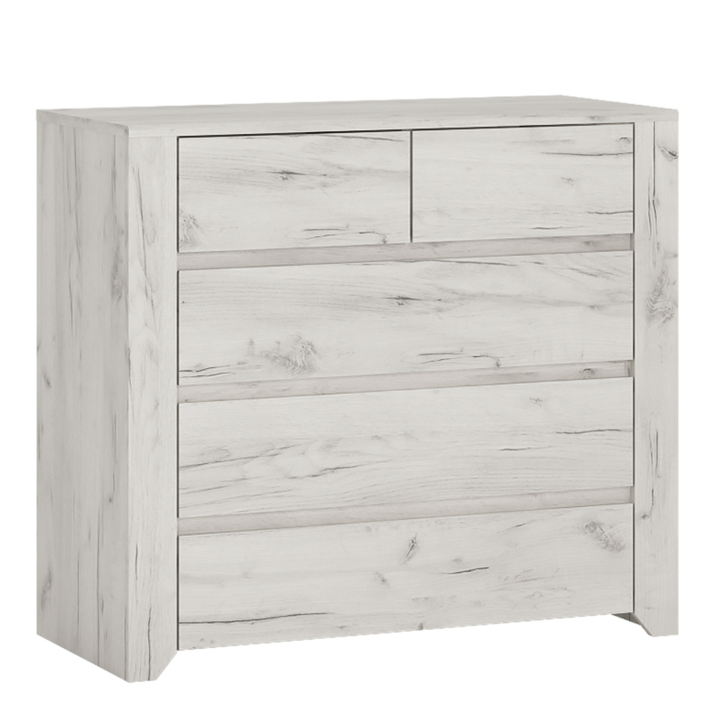 Angel Package - 1 Drawer Bedside Cabinet + 2+3 Chest of Drawers + 2 Door 2 Drawer Fitted Wardrobe - 42162p1