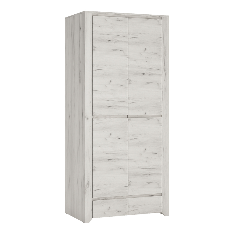 Angel Package - 1 Drawer Bedside Cabinet + 2+3 Chest of Drawers + 2 Door 2 Drawer Fitted Wardrobe - 42162p1