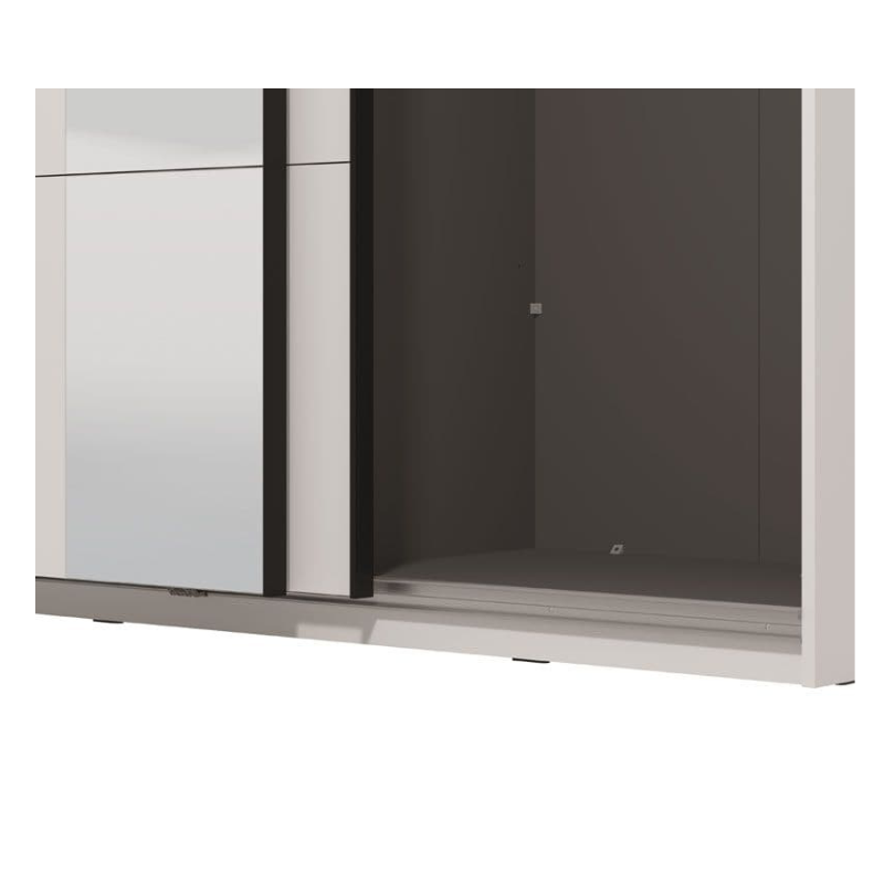 Ark Sliding Wardrobe White With Mirror - 3407