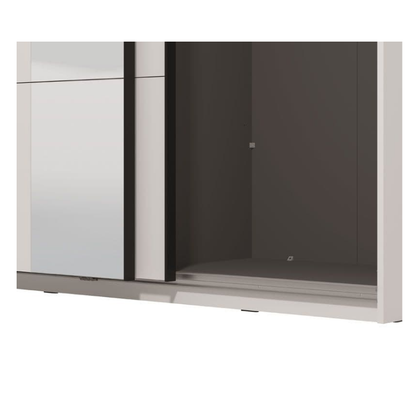 Ark Sliding Wardrobe White With Mirror - 3407