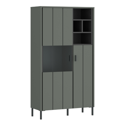 Arundel 2 Door Display Cabinet in Green/Grey - 4W616741