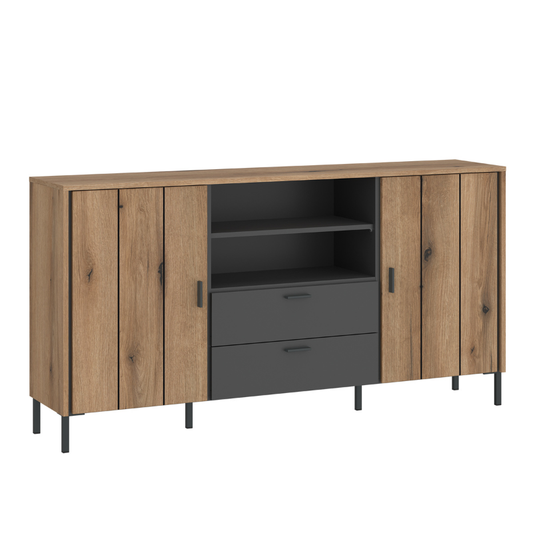 Arundel Sideboard 2 Door 2 Drawer in Oak/Grey - 4W617198