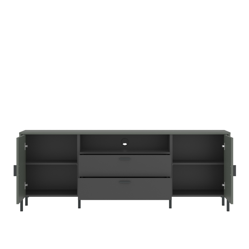Arundel TV Cabinet 2 Door 2 Drawer 173cm wide 65cm High in Green/Grey -4W616737
