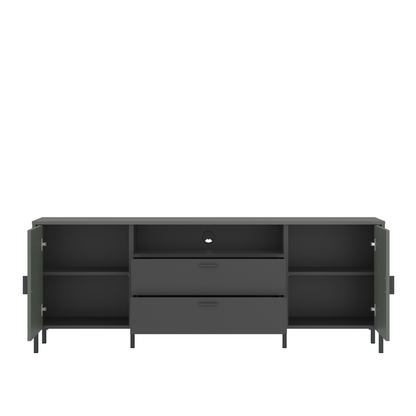 Arundel TV Cabinet 2 Door 2 Drawer 173cm wide 65cm High in Green/Grey -4W616737