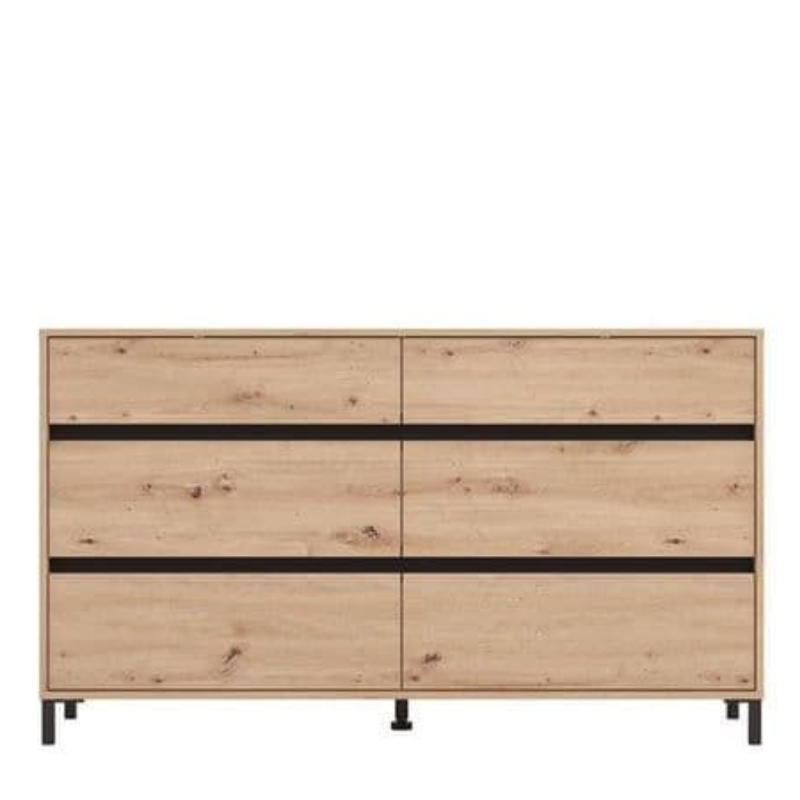 BrockDresserOakEffectWideChestOfDrawers-3464