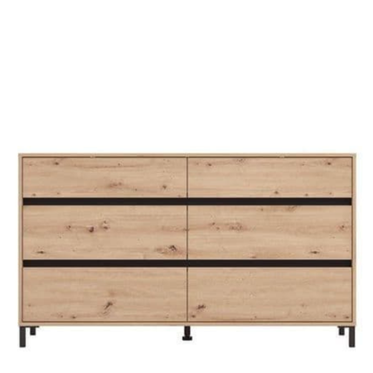 BrockDresserOakEffectWideChestOfDrawers-3464