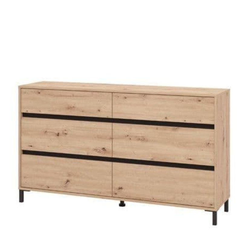 BrockDresserOakEffectWideChestOfDrawers-3464