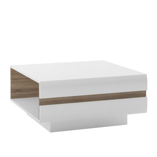 Chelsea Living Small Designer Coffee Table in White and Truffle Oak - 4027144P