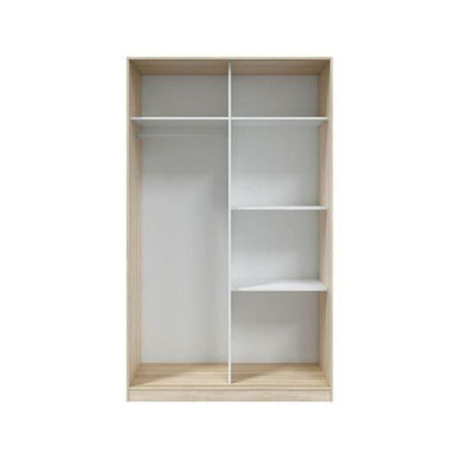 Chesham Wardrobe Artic White and Oak Effect Sliding Door 120cm Wide - 3208