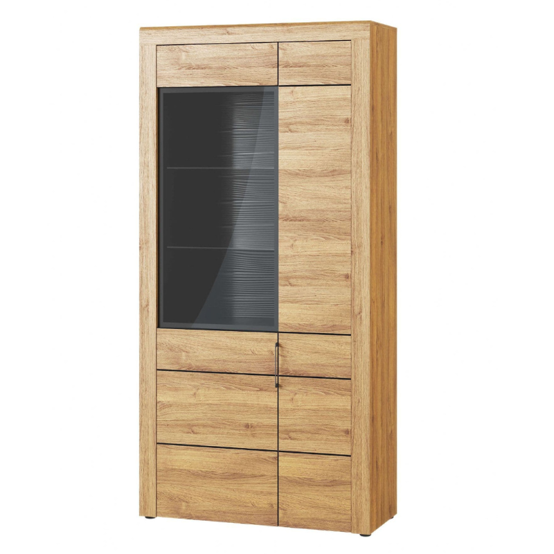 Covent Display Cabinet Large Oak Effect 2 Door - 2707