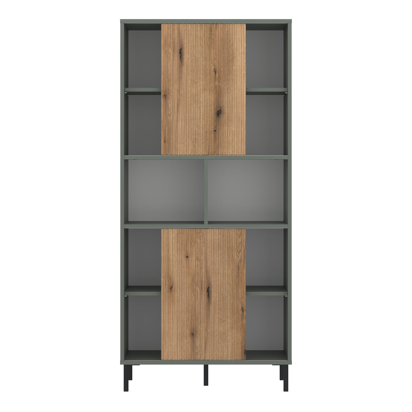 Darwin Bookcase 2 Door Green/Oak - 4W615445 2