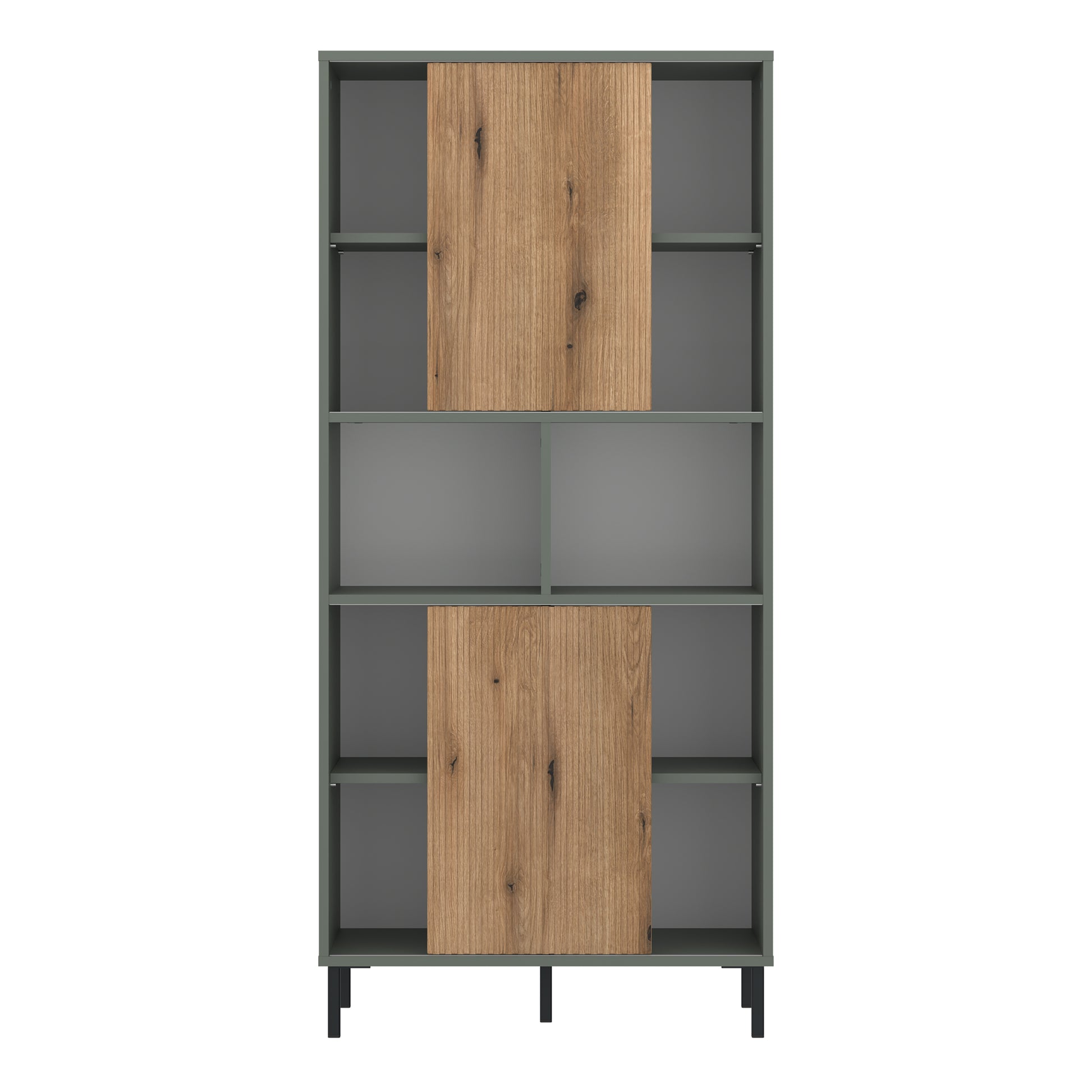 Darwin Bookcase 2 Door Green/Oak - 4W615445 2