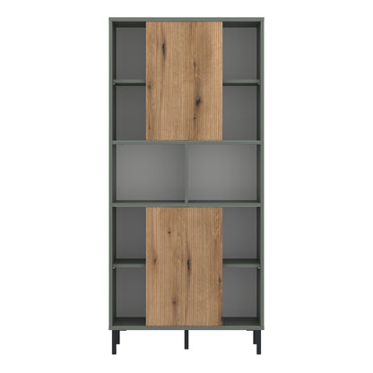 Darwin Bookcase 2 Door Green/Oak - 4W615445 2