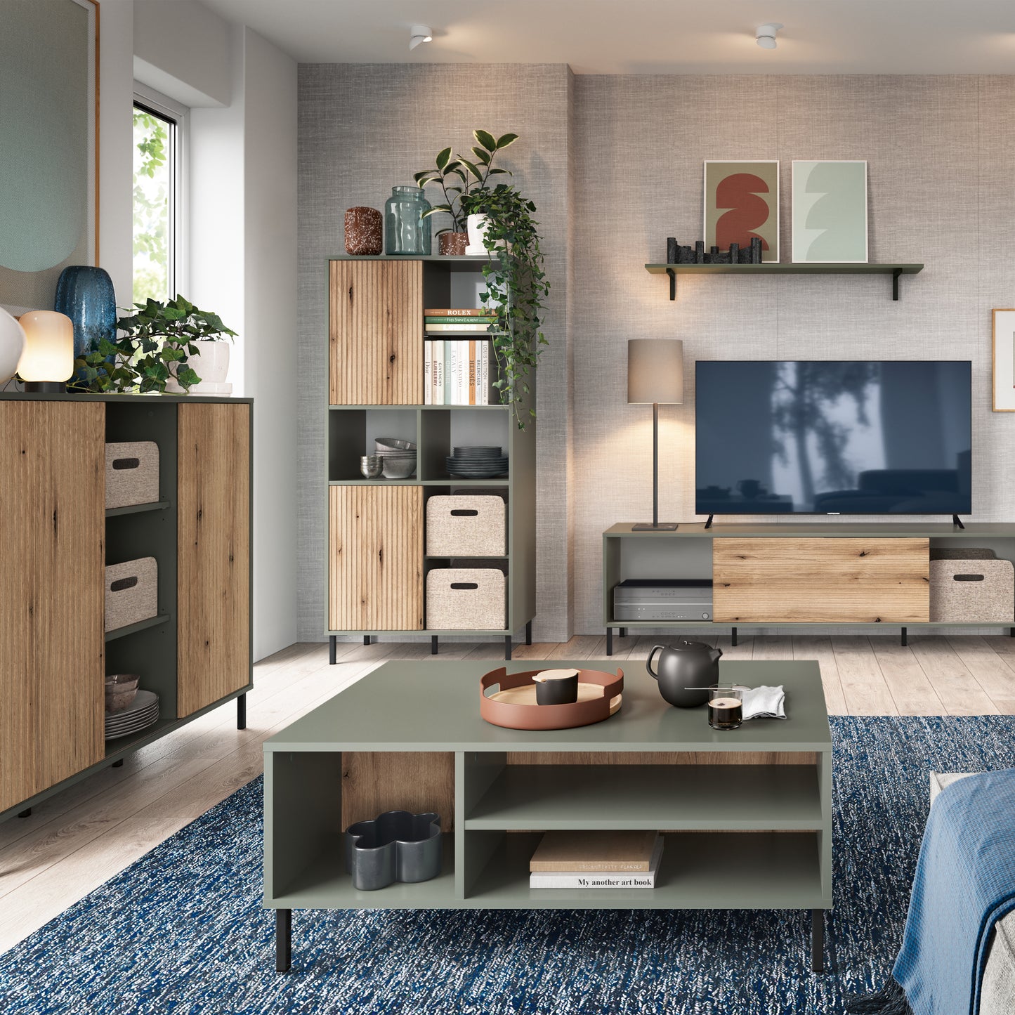 Darwin Coffee Table Green/Oak - 4W615446 3