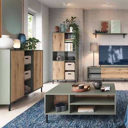 Darwin Sideboard 2 Door Green/Oak -4W615443 4