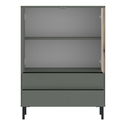 Darwin Sideboard 2 Door Green/Oak - 4W617243 2