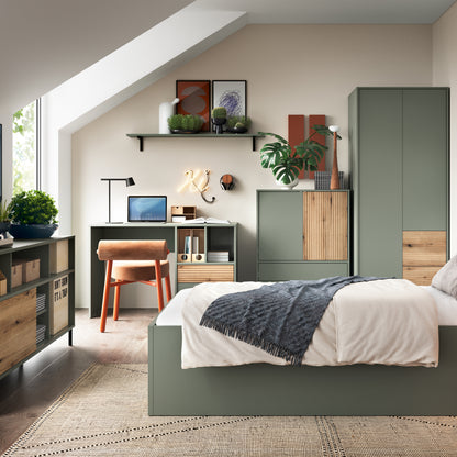 Darwin Sideboard 2 Door Green/Oak - 4W617243 3