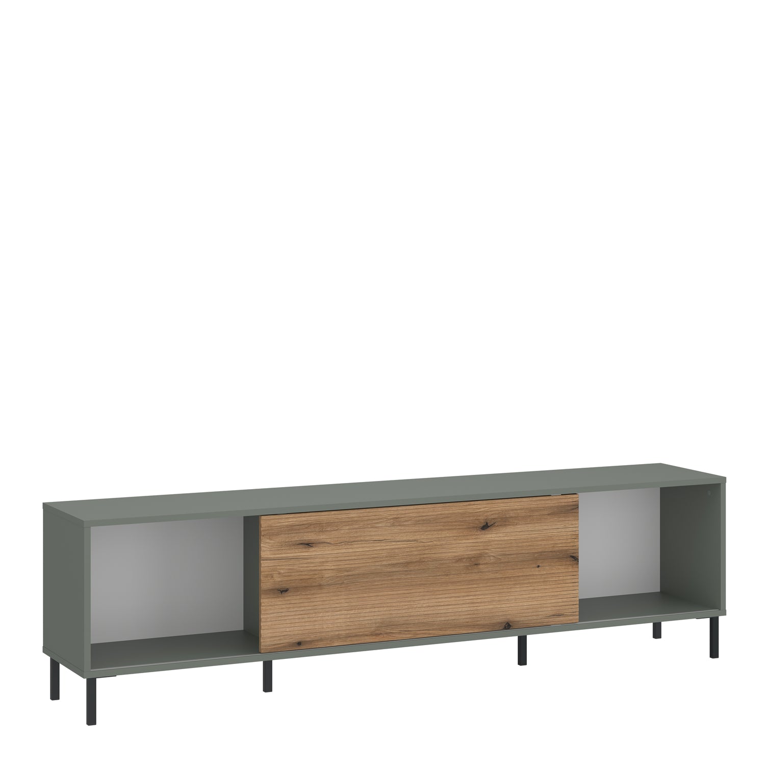 Darwin TV Cabinet 1 Door 50cm High Green/Oak -4W615441