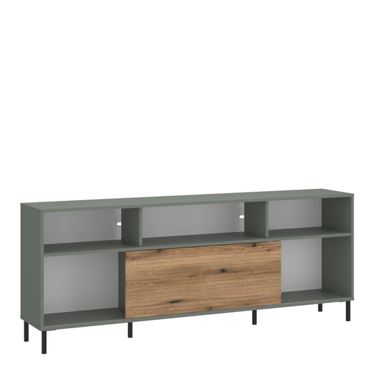 Darwin TV Cabinet 1 Door 73cm High  Green/Oak - 4W61544