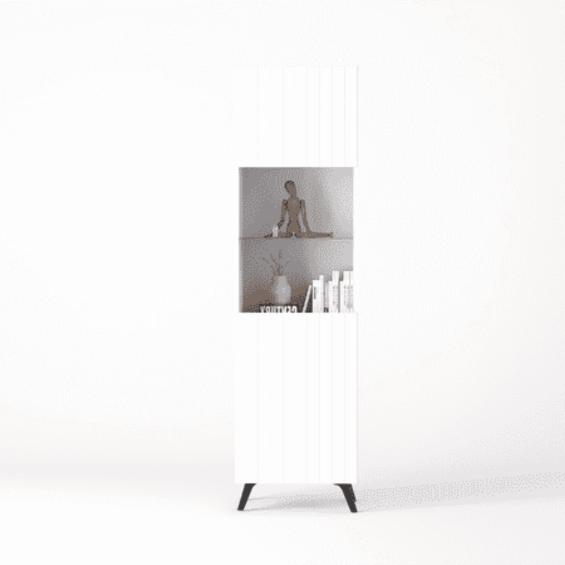 Hanwell Display Cabinet Matte White Tall-3199