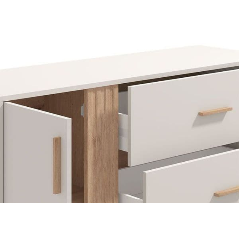 Hugo Dresser Cashmere And Artisan Oak Effect Chest Of Drawers - 3413