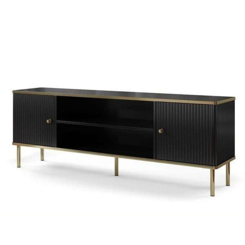 Madison Av. TV Unit Black And Gold - 3148