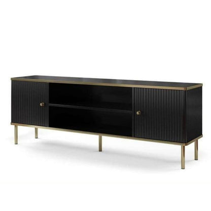 Madison Av. TV Unit Black And Gold - 3148