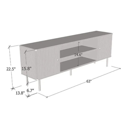 Madison Av. TV Unit Black And Gold - 3148