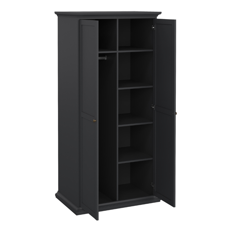 Paris Package - Bedside 2 Drawers in + Chest of 4 Drawers + Wardrobe with 2 Doors - 701igigp1