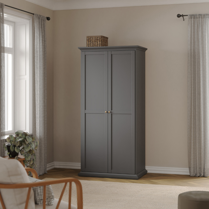Paris Package - Bedside 2 Drawers in + Chest of 4 Drawers + Wardrobe with 2 Doors - 701igigp1