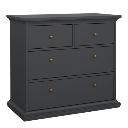Paris Package - Bedside 2 Drawers in + Chest of 4 Drawers + Wardrobe with 2 Doors - 701igigp1