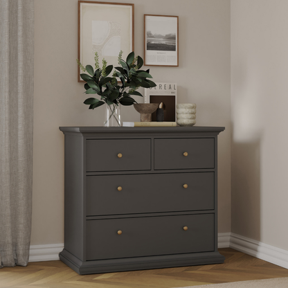 Paris Package - Bedside 2 Drawers in + Chest of 4 Drawers + Wardrobe with 2 Doors - 701igigp1