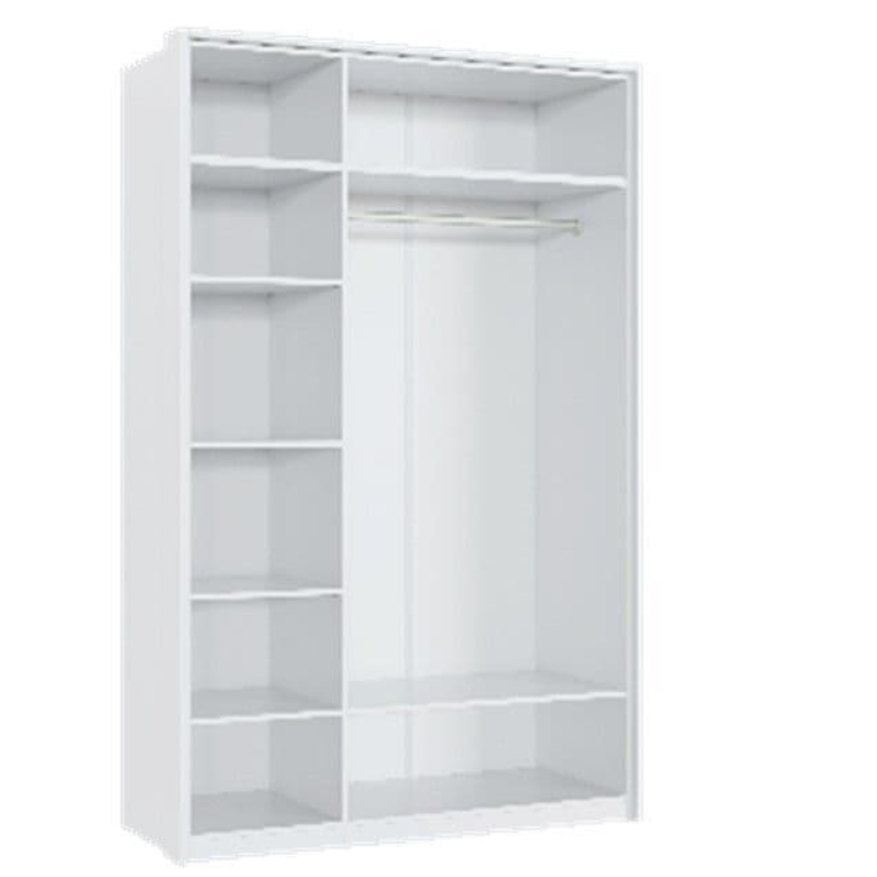 Raydon Wardrobe 3 Door White High Gloss Mirrored - 3153