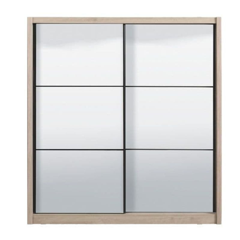 Tewin Wardrobe Artisan Oak Effect Full Mirrored Sliding Door - 3424