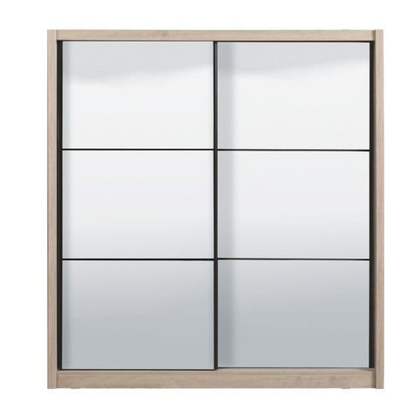 Tewin Wardrobe Artisan Oak Effect Full Mirrored Sliding Door - 3424