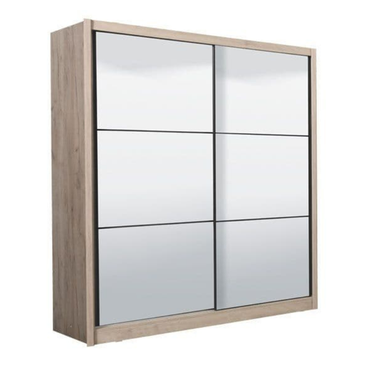 Tewin Wardrobe Artisan Oak Effect Full Mirrored Sliding Door - 3424