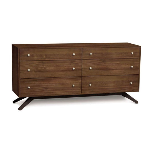 Copeland Astrid 6 Drawer in Walnut and Dark Chocolate 2-ASTC-60-14